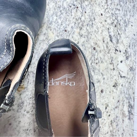Dansko Black Leather Ankle Boots Size 37 - Picture 8 of 9